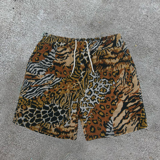 Vintage Tiger Print Fashion Shorts