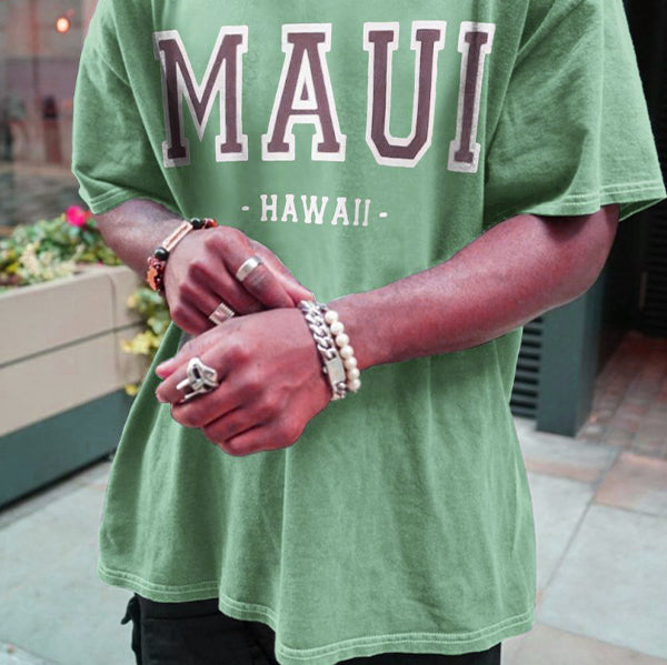 MAUI Graphic Print Short Sleeve T-Shirt