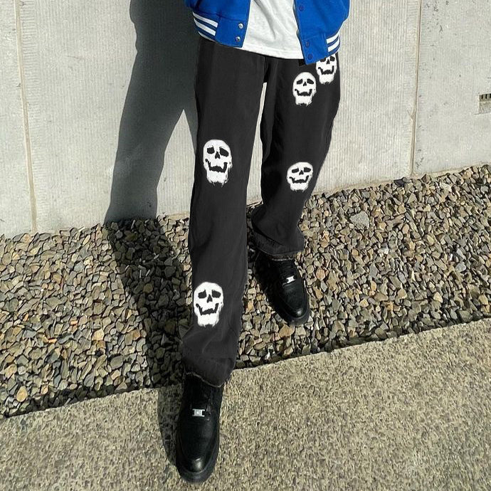 Fashion Skull Print Jeans